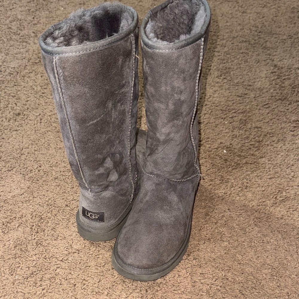 UGG Charcoal Suede Winter Boots